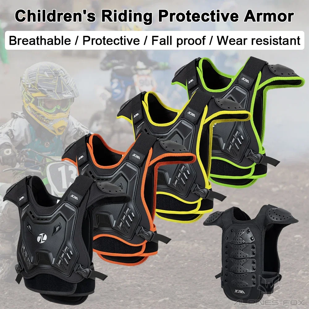 어린이 오토바이 아머 조끼 보호대 아동 청소년 모토크로스 바디 아머 재킷 먼지 자전거 라이딩 스케이팅 가슴 척추 보호대