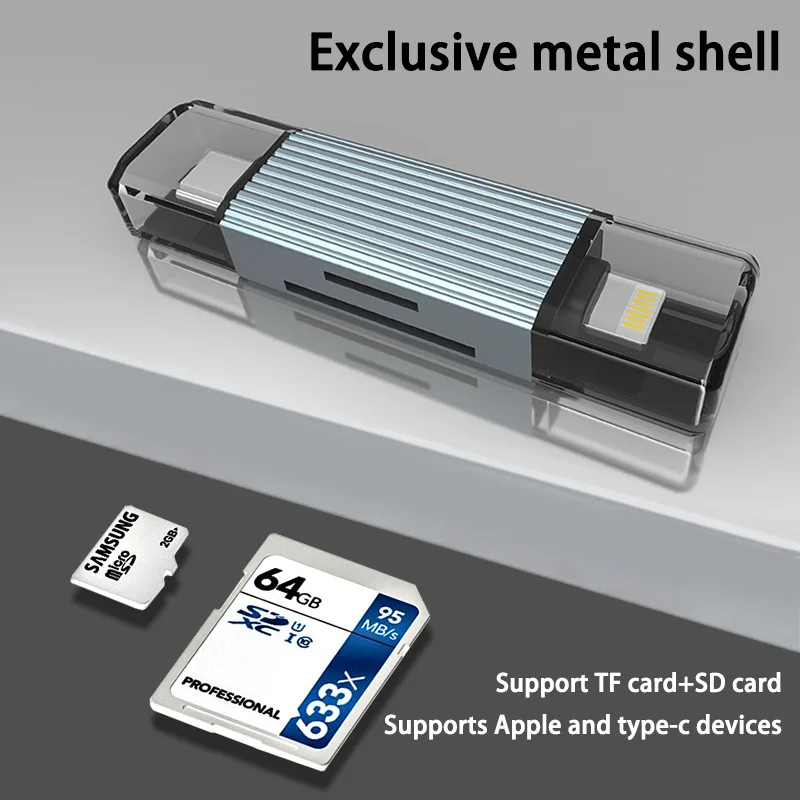 Four In One Multifunctional Card Reader Suitable for Apple Huawei Xiaomi Card Reader Tf Sd Mobile Expansion Dock