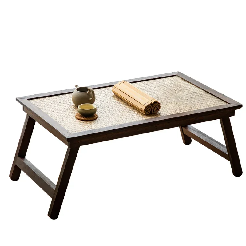 

Japanese Zen Household Folding Kang Low Table Bay Window Small Coffee Table Tatami Table Balcony Tea Table Solid Wood Tea Table