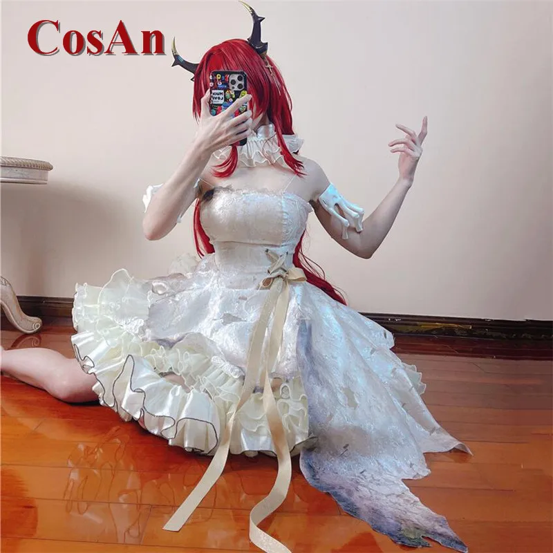 

CosAn Game Arknights Surtr Cosplay Costume Sweet Lovely Elegant Formal Dress Activity Party Role Play Clothing Custom-Make