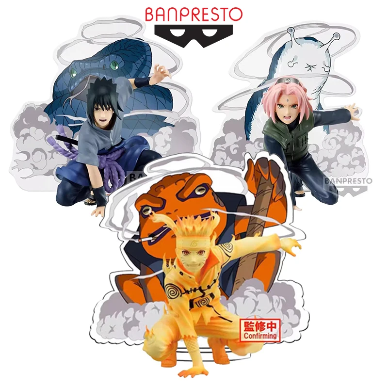 

Оригинальные панельные очки Banpresto Наруто Uchiha Sasuke Haruno Sakura аниме модель украшение искусственный Рождественский подарок