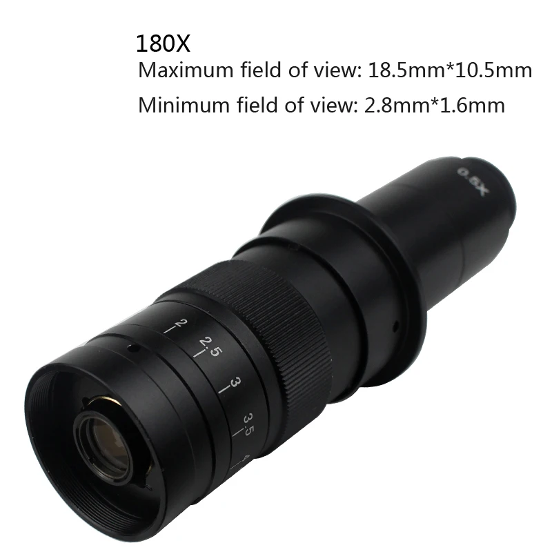 48MP 4K USB HDMI VGA Digital Video Monocular Microscope Camera Continus Zoom 180X C-Mount Soldering Phone Repair Tools