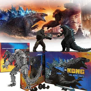 SHM Kong From Godzilla Vs Kong 2021 영화 PVC 액션 피규어, 가이주 몬스터 버스 공룡 모델, 수집용 액션 장난감 선물