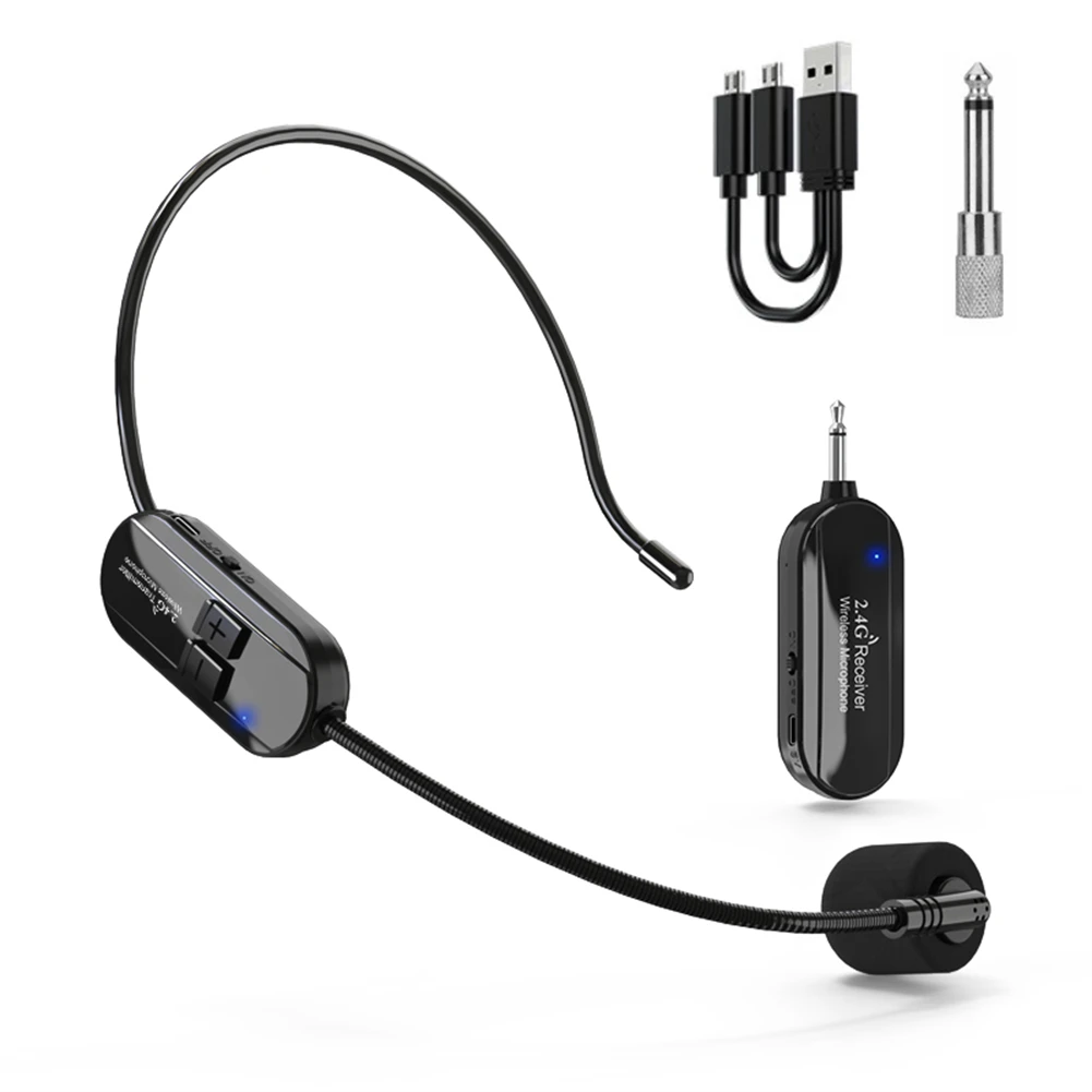 2.4G wireless microphone Wireless Microphone Headset Mic For Voice Amplifier Speaker Karaoke Computer Teaching Meeting Yoga Singing