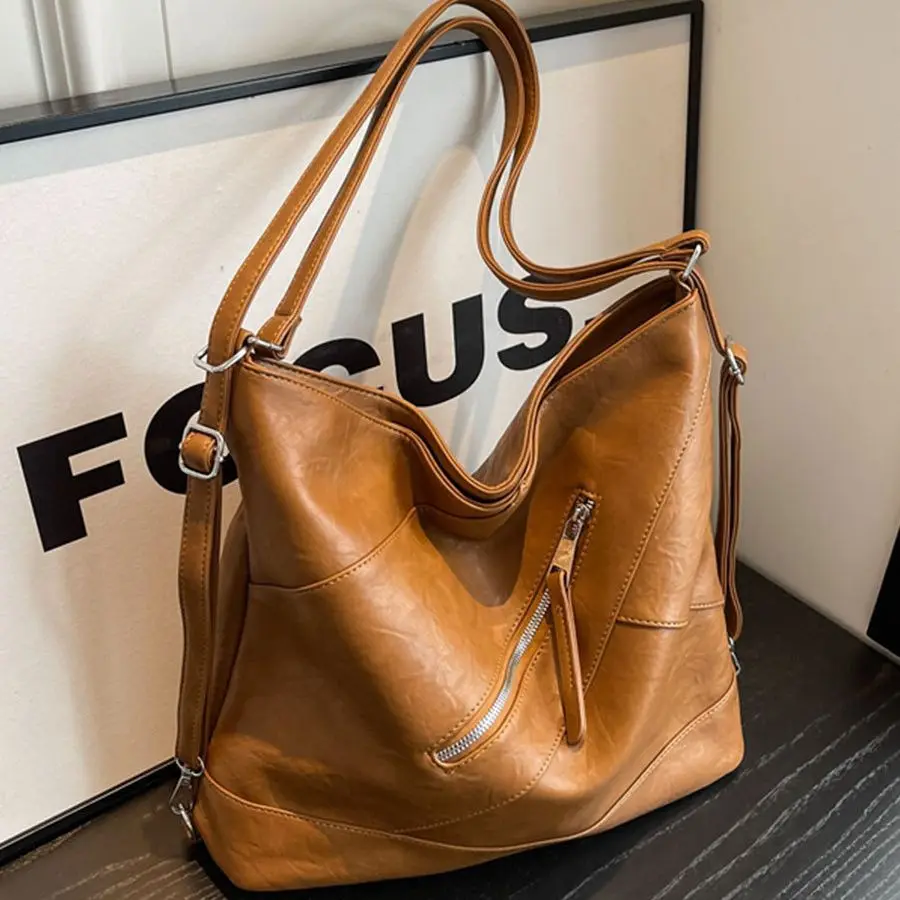

Retro Large Capacity Underarm Tote Bag for Women 2023 New Multi functional big Shoulder crossbody bags Backpack ladies handbags