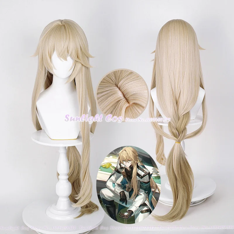 

Honkai Luocha Cosplay Honkai Star Rail Luocha Cosplay Wig 90cm Linen Gradient Heat Resistant Synthetic Hair Anime Wig + Wig Cap