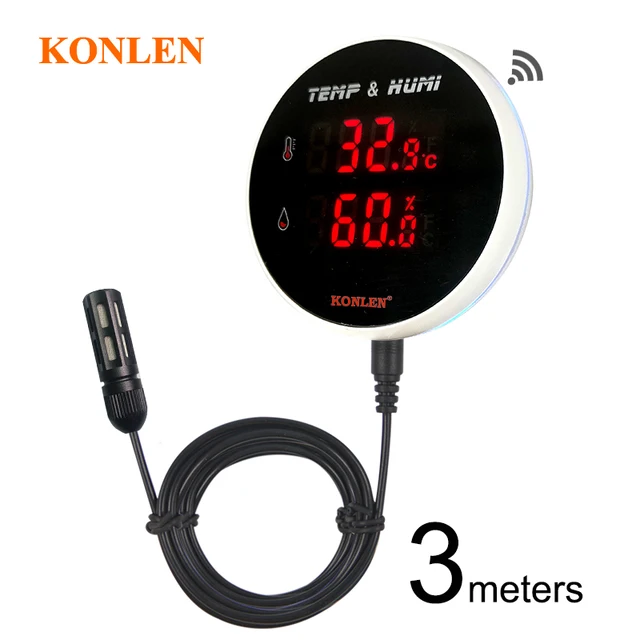 Tuya WIFI Hygrometer Thermometer Temperature Humidity Sensor With 3 Meter External Probe Smart Life Digital Monitor Remote Alarm 1