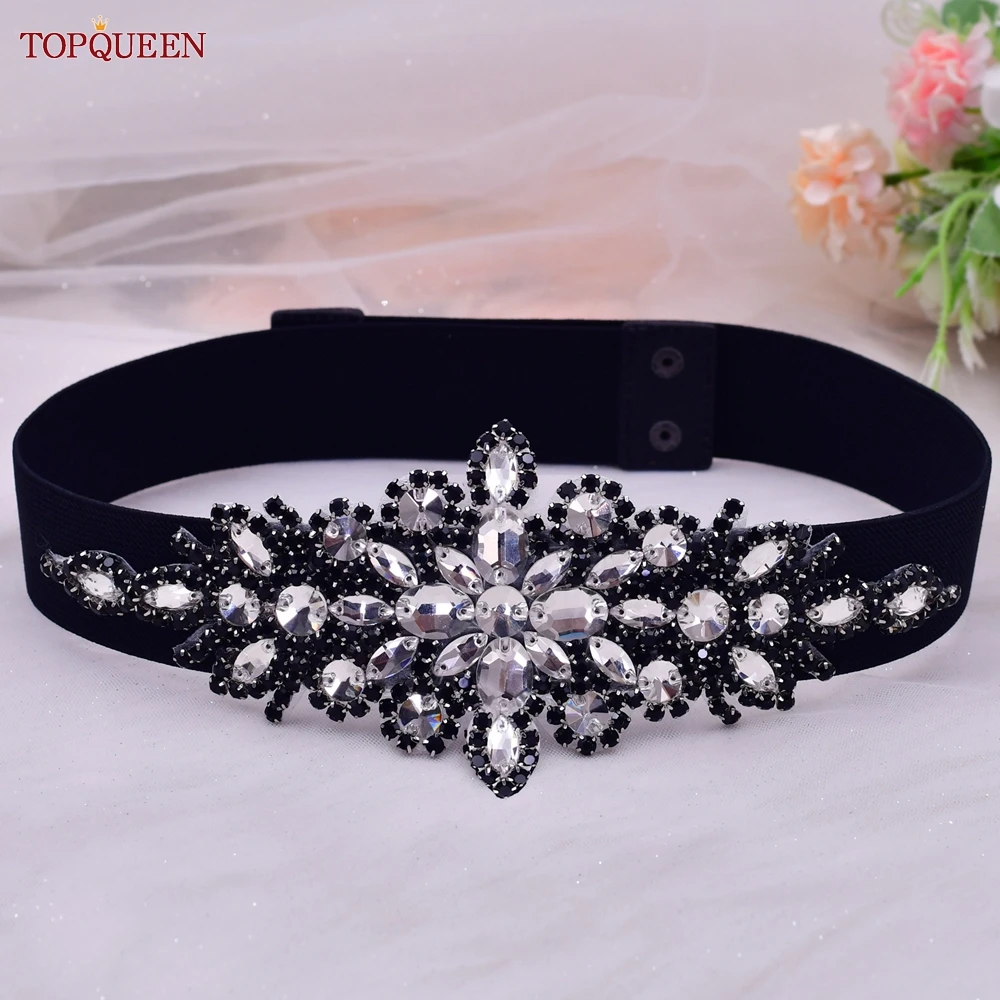 Tgirls Cintura elastica da donna con strass scintillanti, con