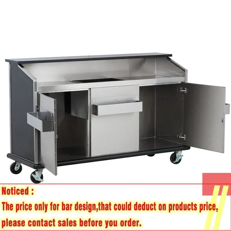 Modern removable bar station portable stainless steel cocktail bar counter for / pub / party hotel