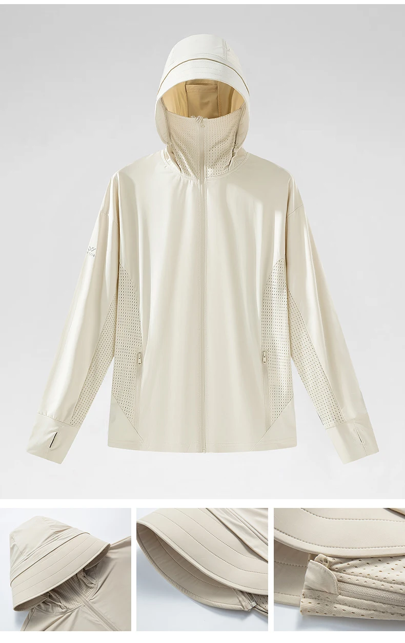 LNGXO Unisex Sommer Anti-UV-Jacken Outdoor Schnelltrocknend Sonnenschutz Windjacke Herren Damen Wandern Camping Klettern Mantel – Detail 16