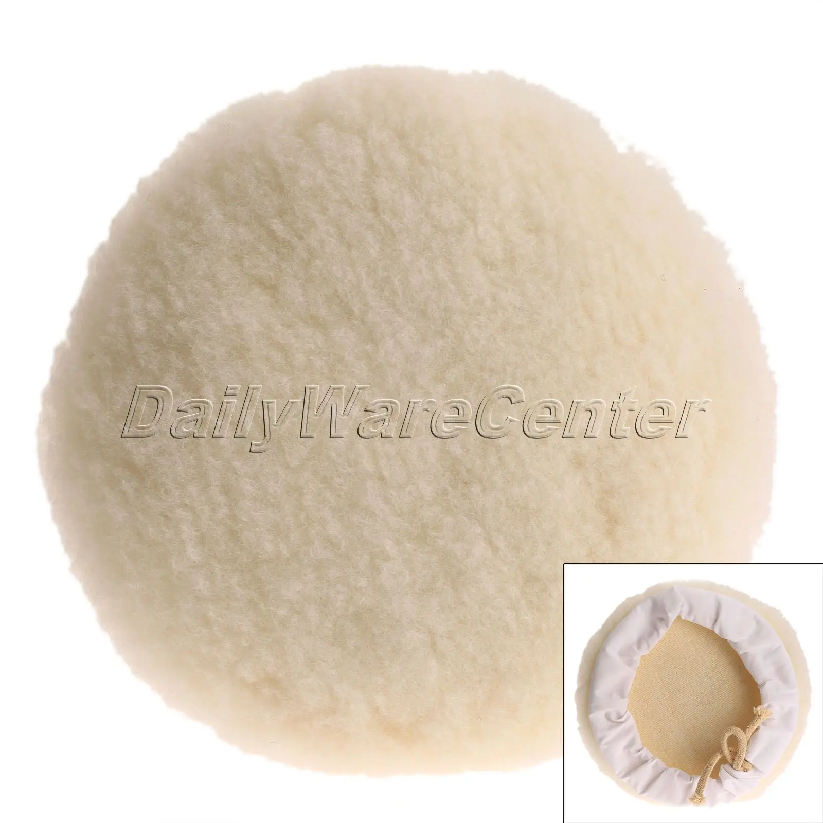1Pc 7inch 180mm Wool Polishing Buffing Pad Car Wash Detailing Cleaning Buffer Felt Bonnet for Care Glass Wax Styling | Автомобили и