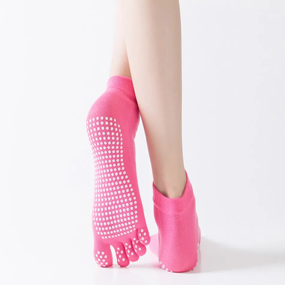 Women Sports Yoga Socks Five Finger Slipper Anti Slip for Pilates Ballet yoga socks
