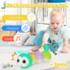 Baby Crawling Caterpillar Musical Interactive Toy Infant Tummy Time Sensory Early Education Toy with Magnetic Music Light up 2