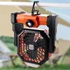 USB Portable Rechargeable Adjustable Speed Lantern Camping Fan With Led Lights For Tent 7800mAh Battery Operated Powered 6