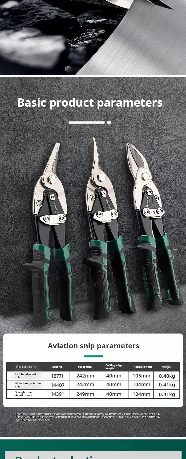 10 Inch Aviation Tin Snips, Industrial Snips, Universal Snips,Metal Cutter Shears for Cutting Sheet Metal