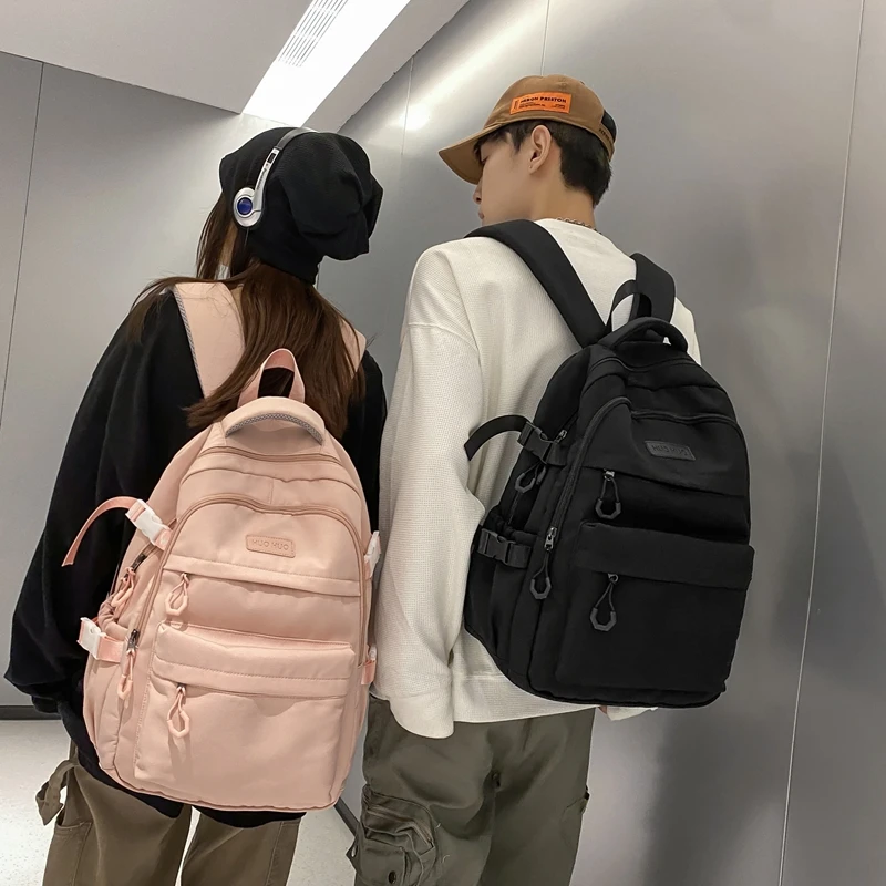 Kawaii Korea Style Pastel Solid Canvas Backpack