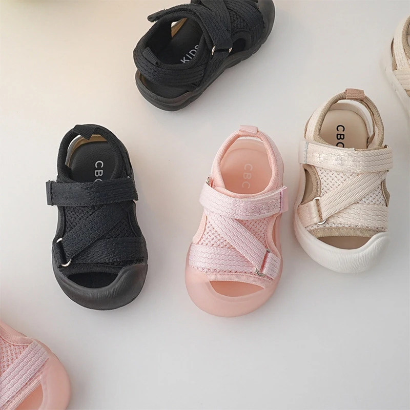 Sandal for girl Summer Baby Sandals Fashion Cross Webbing Soft Children Shoes Cool Boys Girls Beach Sandals Head Wrapped Toddler Shoes best leather shoes