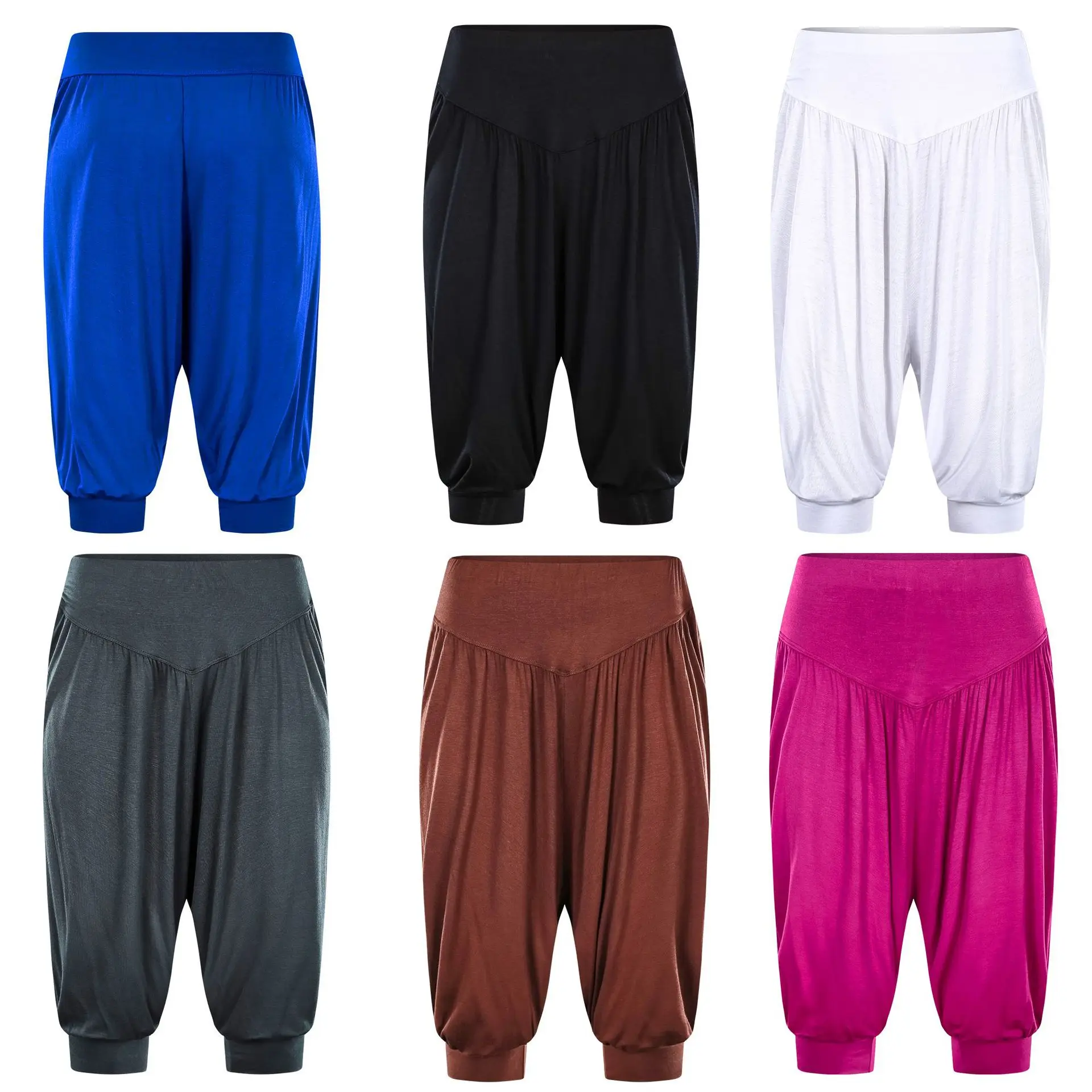 New Calf-length Yoga Pants Female Running Pants Large Size Loose High Waist Modal Sport Fitness Training