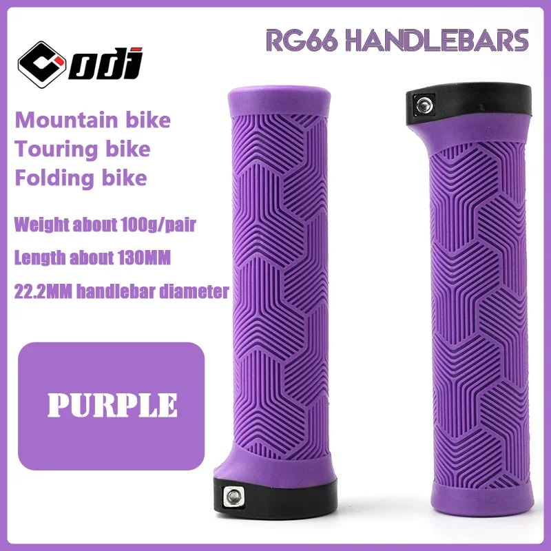 Vibrant Ergonomic MTB Handlebar Grips - Multicolor Rubber Bicycle Grips