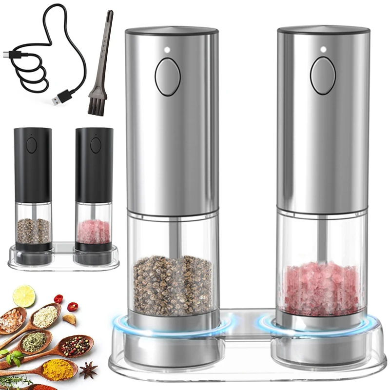 Electric USB Rechargeable Adjustable Coarseness Spice Grinder