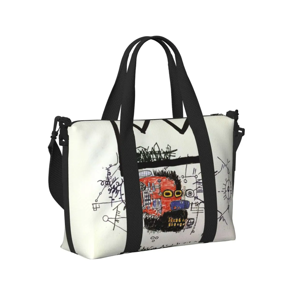 King Alphonso Tote Bag Women Big Capacity Jean Michel Basquiats Gym Beach Travel Bags