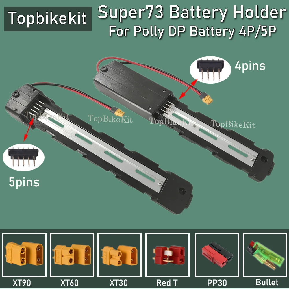 Ebike Polly Battery Carrier DP-6C DP-6 DP-9 DP-9C Super73 Battery Mounting Plate Polly Bottom Base Bracket Holder 4Pins/5Pins ebike battery holder