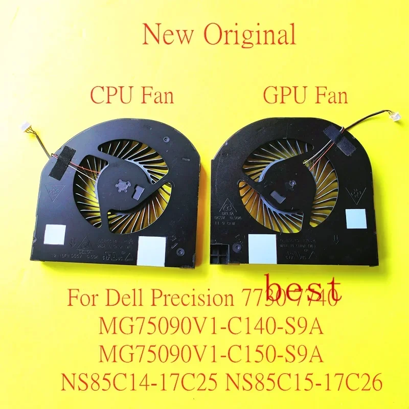 Nuova Ventola Di Raffreddamento Originale Per Laptop Per Dell Precision 7730 7740 Mg75090V1-C140-S9A Mg75090V1-C150-S9A Ns85C14-17C25 Ns85C15-17C26