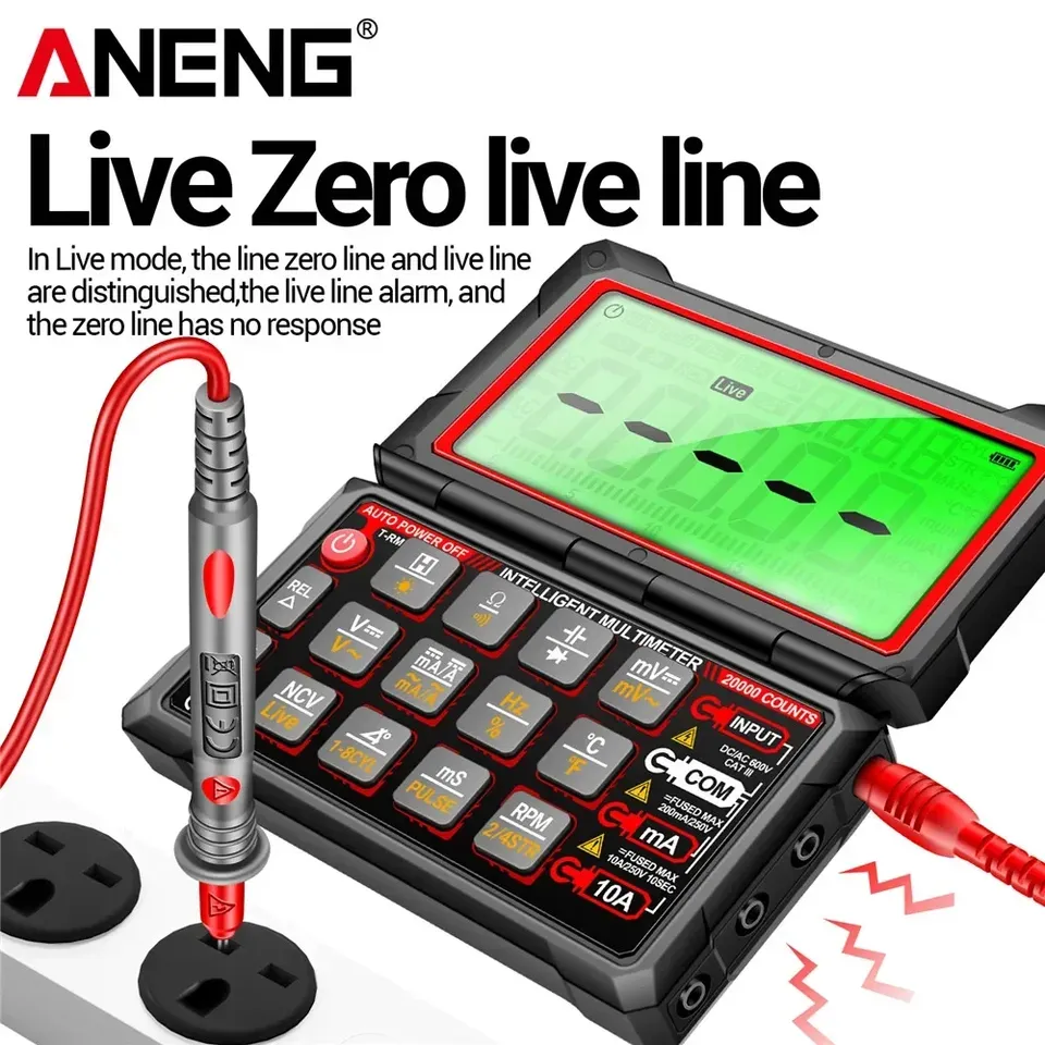 ANENG Smart Built-in Rechargeable Lithium Battery Car Multimeter Repair 20000 Count Voltmeter Multitester Meter Tester Tools 623