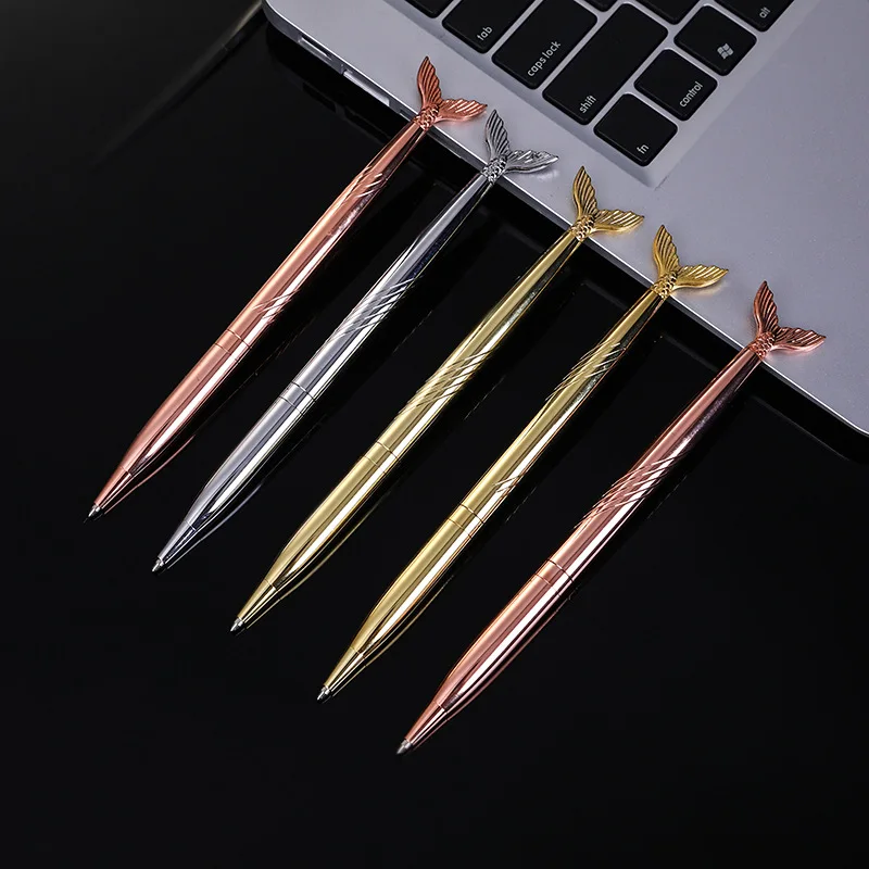 

900Pcs Mermaid Tail Ballpoint Pen Student Metal Pen Ballpoint Pen School Office Supplies