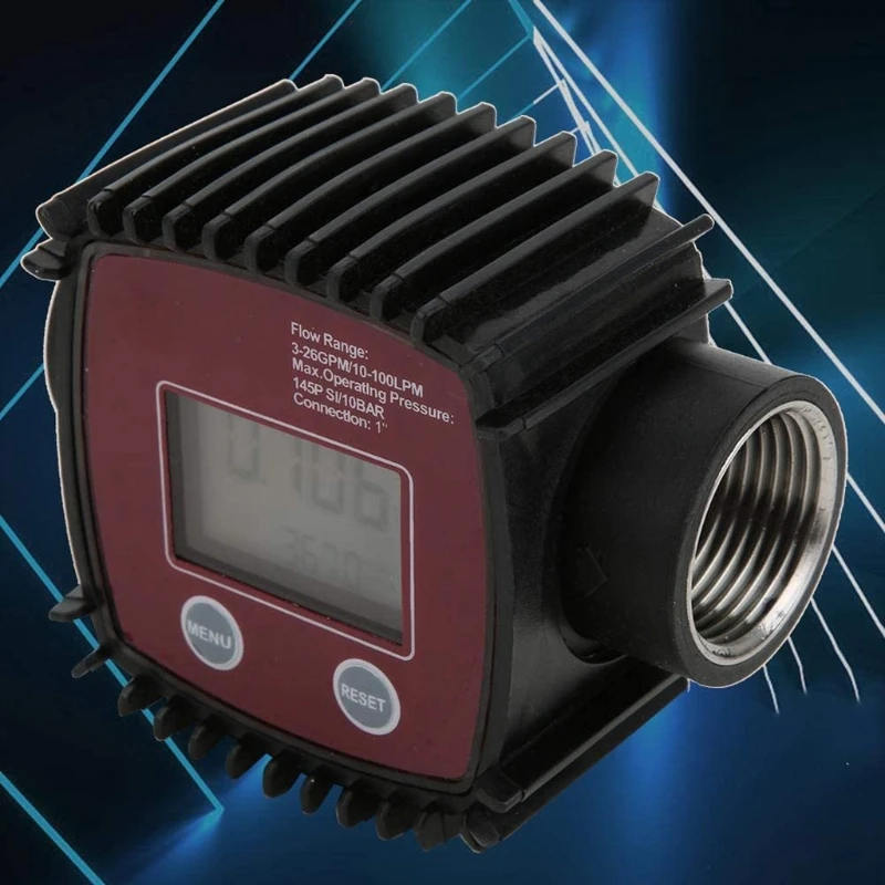 Portable Flow Meter Turbine Digital Fuel Price Water Low Cost Liquid Oil Adblue Electronic K24 Flowmeter