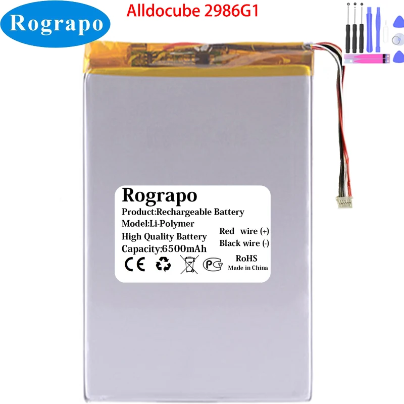 Rechargeable Battery 3.8V 6500mAh Alldocube 2986G1 Tablet PC Battery 6 PIN 5 Lines
