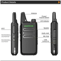 2PCS Mini Walkie Talkie Baofeng BF-T20 PortableTwo Way Radio Charging USB VOX For BF-C9 BF-888S KD-C1 for Station Hotel Hunting 2