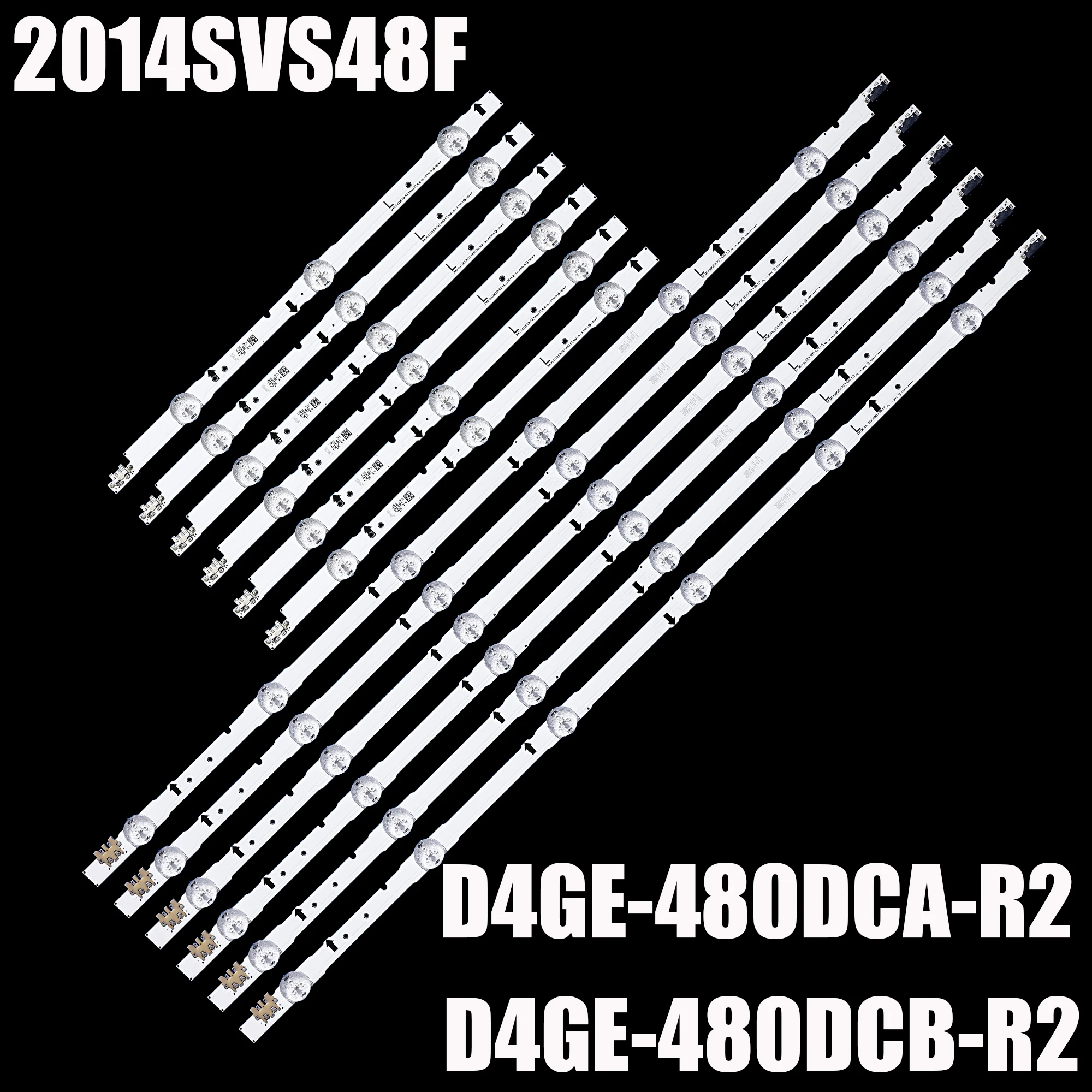 Retroiluminação Led para Lh48dbdplgc 2014svs48f Ua48j5088ac Ue48h6400 Bn9630453a D4ge480dca-r3 D4ge-480dcb-r3 Ue48h6500 12 Pcs Set