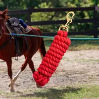 Horse Lead Rope Horse Leash Rope Cord Heavy Duty Rein for Training & Walking Lunge Line with Bolt Snap Clip Horse Training Leash 2