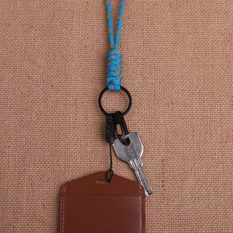 단색 랜야드 1개, 튼튼한 폴리에스터 직조 로프, 패스, 작업 카드 홀더, 키체인, 휴대폰, 카메라 키, 넥 스트랩