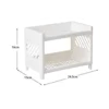 Double Layer Desk Organizer - Plastic Makeup Storage Shelf for Office/Bathroom/Kitchen | Vanity Shelf Cosmetic Display Rack 6