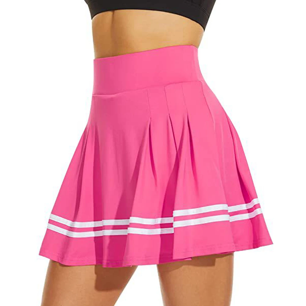 New Tennis Skirt Women'S Pleated Belt Pocket Built-In Shorts Golf Yoga Fitness High Elastic Girl Sweatpants Skirt