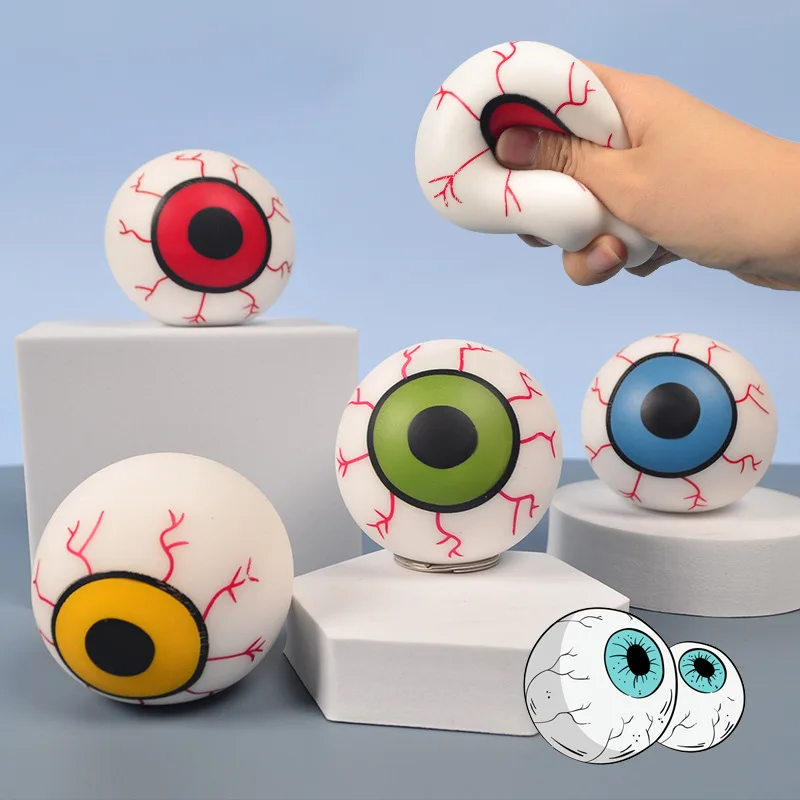 

1Pcs Horror Eyeball Relief Squeeze Ball Halloween Gift Flour Terror Eye Squishy Stressball Hand Fidget Toy for Kids Adults