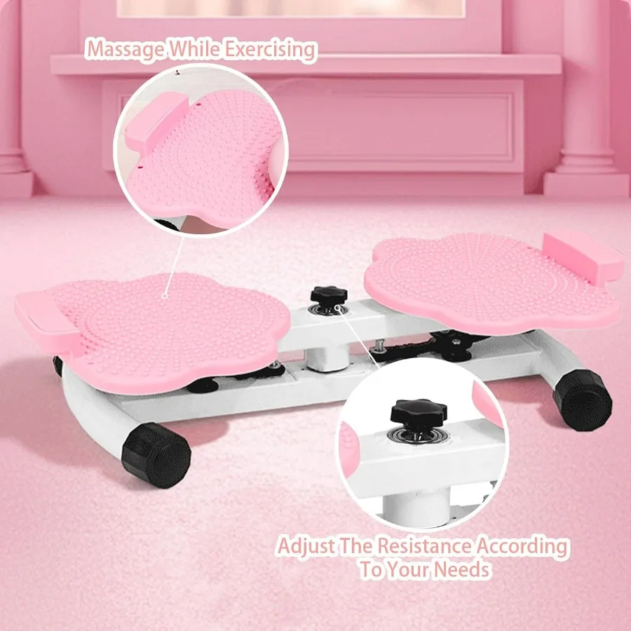 Waist Twister Board With Resistance Band - 360° Rotating Waist Twisting Machine For Core Workout Abdominal Fat Loss, Noiseless A