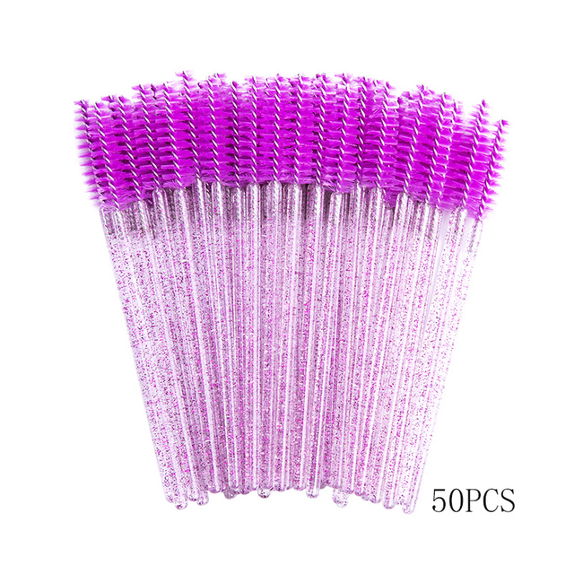 Crystal Eyelashes Brush Comb 25/50Pcs Eye Lashes Extension Mascara Wands Makeup Professional Makeup Beauty Tool