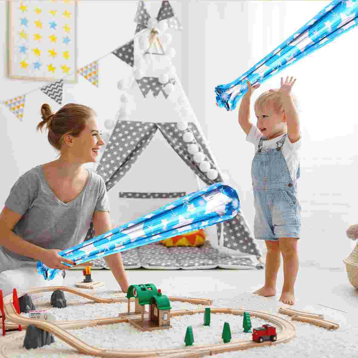 Sporting Events Clap Hands 20 Thunder Sticks Foil Aluminum Foil Cheering Team Boom Sticks Noisemakers for Cheering Baseball