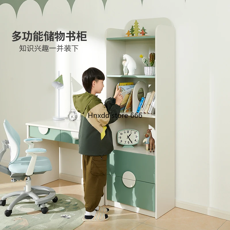 Teen desk Modern simple study table Bookcase set Locker study furniture