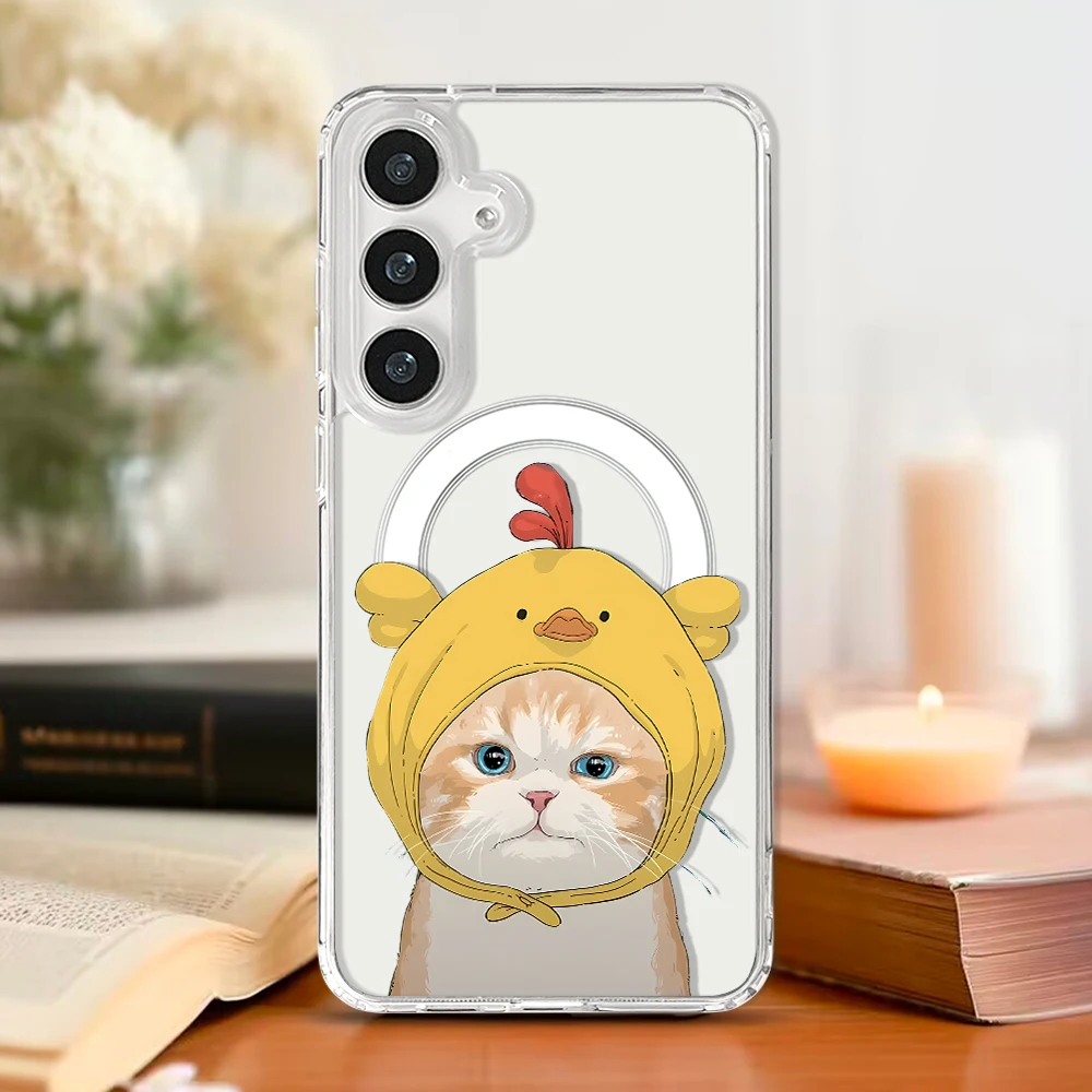 Charming Cat Design Magnetic Phone Case