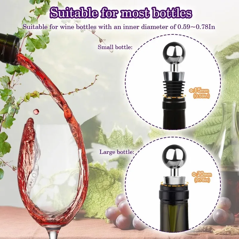 Plastic Bottle Stopper 1/5/12pcs Reusable Vacuum Sealed