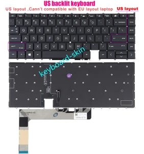 New US Backlit Keyboard without frame for Laptop HP EliteBook x360 1040 G7,x360 1040 G8 laptop