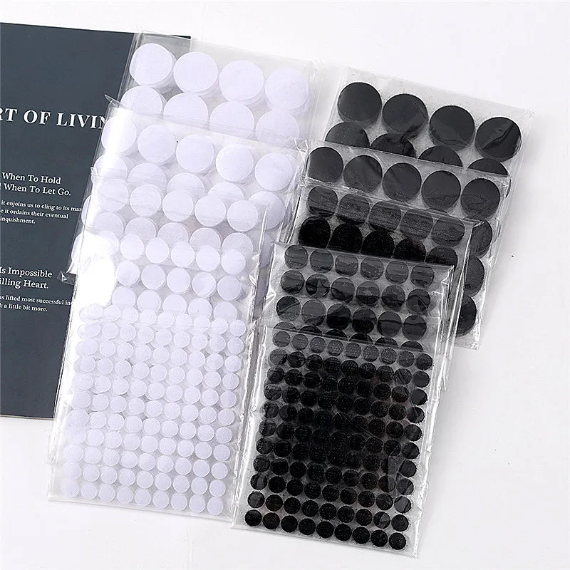

100Pairs 10/15/20/25/30mm Self Adhesive Fastener Disc Adhesive Strong Glue Magic Tape Dots Sticker for DIY Sewing Accessories