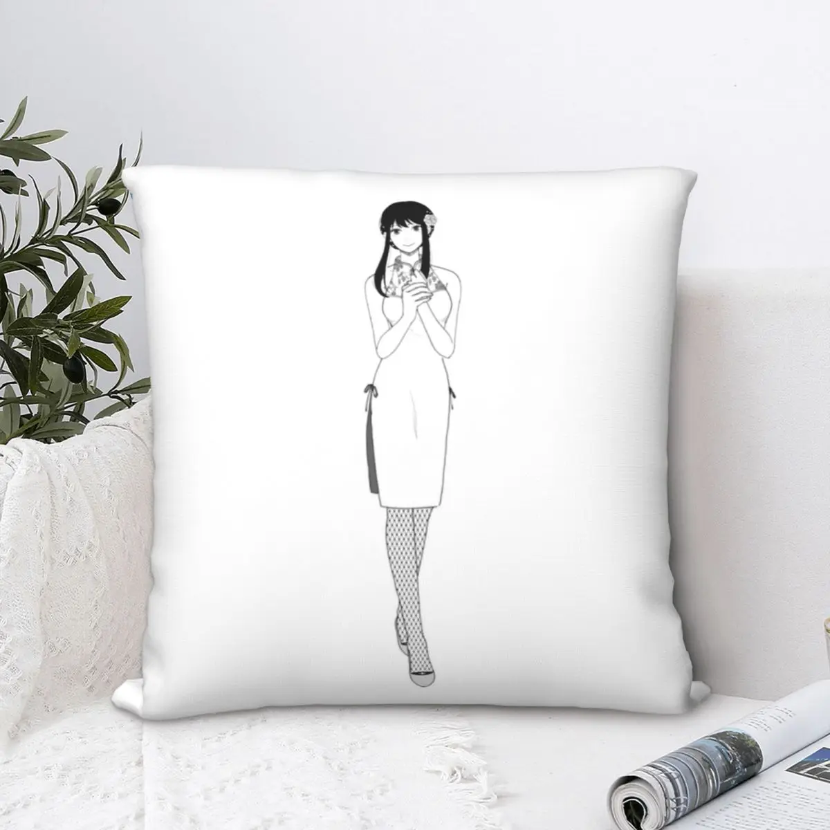 

Spy X Family Poster Girl Square Pillowcase Polyester Pillow Cover Velvet Cushion Zip Decorative Comfort Throw Pillow for home
