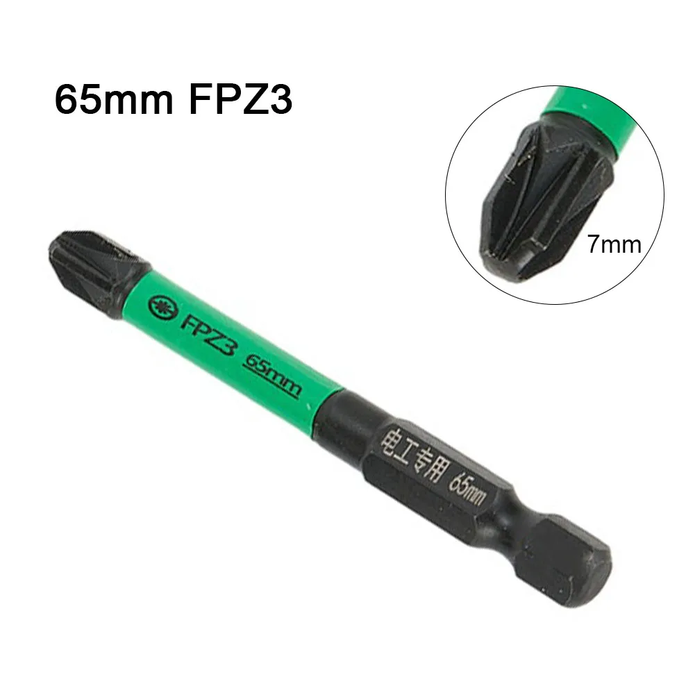 

3pcs/set 65mm Magnetic Special Slotted Cross Screwdriver Bit For Electrician FPZ1-3 Socket Switch Alloy Steel Screwdriver Bit