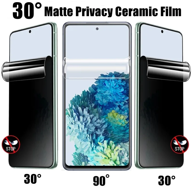 Anti Spy Hydrogel Film For Samsung Galaxy S20 S21 S23 S22 Ultra S9 S10 Plus S21 FE Note 9 10 20 Ultra Privacy Screen Protector