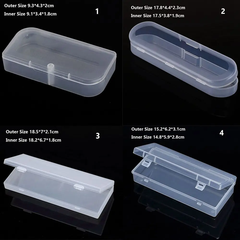 Compact Clear Plastic Jewelry Storage Box - Small Rectangle Organizer for Earrings, Rings, Beads